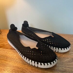 Ilse Jacobsen Women’s Tulip Ballerina Flats in Black Size EU37 / US 7 Comfort